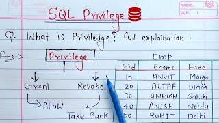 DCL Commands in SQL | Privileges: Grant & Revoke With Example