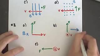 Physics 7.3 Practice Key - Magnetic Force Right Hand Rule