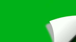 Fliping Page Animation Green Screen