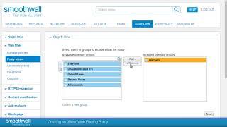 Creating an 'Allow' Web Filtering Policy | Web Filtering | Smoothwall