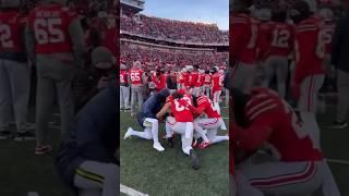 Michigan and Ohio State Players pray despite postgame fight #football #ohiostate #christian