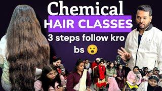 Chemical hair class with monumakeupartist and hairstylist  #chemicalhair #meerut //