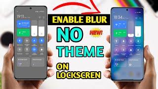  New Way To Blur Control Centre Without Using Theme On Lockscren | Blur Control Center In Miui 14