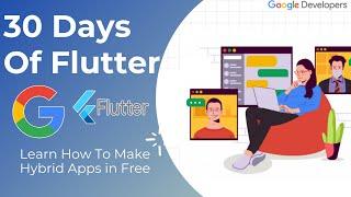 30 Days of Flutter | Google Event | Free Flutter Tutorial | Free Dart Tutorial | Flutter in 30 days