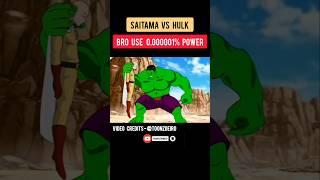 Can Saitama Defeat Hulk  Who Will Win Saitama Vs Hulk || #shorts #saitama #vs #hulk #anime #fyp