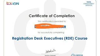 tcs ion RDE and ELI certificate download