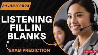 Listening Fill in The Blanks PTE Academic & PTE Core // JULY 2024 Predictions & Practice!