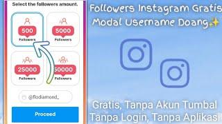 [no login] Cara Menambah Ribuan Followers Instagram Tiktok Gratis Modal Username Doang‼️