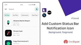 How to change onesignal by default notification icon to your custom notification icon in niotron