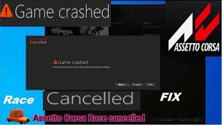 Assetto Corsa Race Cancelled Content Manger  Fix