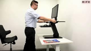 Rife! Height Adjustable Standing Desk , Sit to Stand Workstation (RDF) ! Rife Technologies India