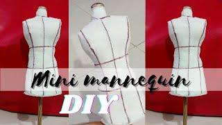 DIY 1/4 scale mannequin/ How to make a mini mannequin/ dummy for draping/ fashion design/ Nushratnaz