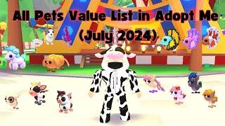 All Pets Value List in Adopt Me (July 2024)