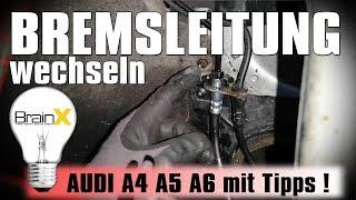 Bremsleitung wechseln und biegen ATE + TRW vorne Audi A4 A5 A6 + VW  mit Tipps!