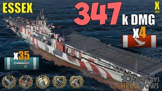 Aircraft Carrier Essex 4 Kills & 347k Damage | World of Warships Gameplay