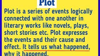 What is Plot in English Literature | plot in English Literature in Hindi | plot definition & example