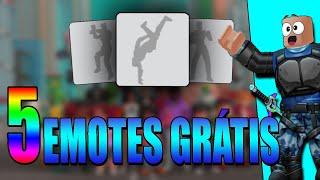 5 EMOTES GRÁTIS FÁCEIS DE PEGAR NO ROBLOX!