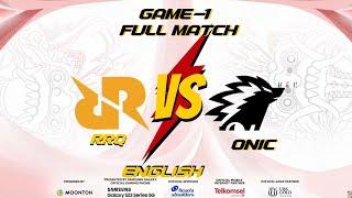 RRQ VS ONIC | MPL -ID S12 | GAME-1| FULL MATCH | ENGLISH  (MLBB)