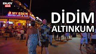 4K UHD - Didim Altınkum Night Walking - Turkey Aydın Didim Walking Tour