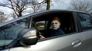 Michael Myers drives in public on Halloween