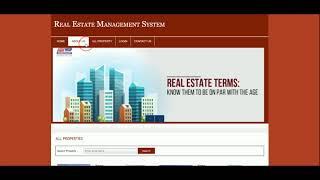 Real Estate Management System | PHP and MySQL Project Source Code | PHP MySQL CRUD Project