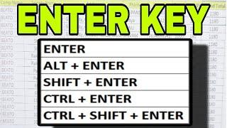 Use of Enter Shortcut Key In Excel || CTRL + ENTER || ALT + ENTER ||