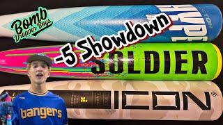 -5 Showdown | Soldier Tank | Rawlings Icon | Easton Arctic Flame | Hottest USSSA bat