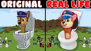 Survival Toilet CHASE TAPES House With 100 Nextbots | Real Life VS Original lPaw Patrol Animation