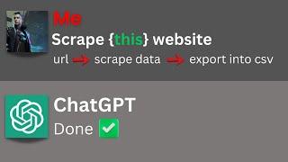 Web Scraping Using ChatGPT  #openai  #chatgpt  #webscraping | extract data from website