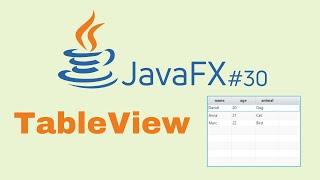 JavaFX and Scene Builder Course - IntelliJ #30: TableView and TableColumn