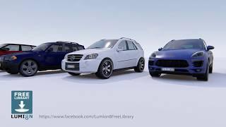 Five SUV Car Download to Lumion 8 Library