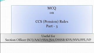 Pension Rule Part 3