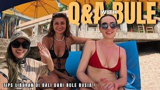 Begini Bali Di Mata 2 Bule Cantik Rusia ! QnA With Bule Pantai Uluwatu Bali