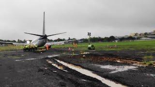 Watch: SpiceJet plane overshoots runway in rain-hit Mumbai