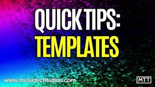 Quick Tips: Templates in Cubase