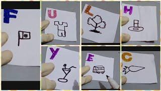 Turn letters into drawing, A to z drawing