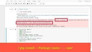 Pip install Python Packages  in Jupyter Notebook : How to install Python Packages Jupyter Notebook