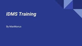 IDMS  Training-IDMS  Online Training –(IDMS   Certification Tips)– IDMS     Course