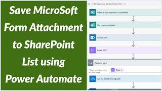 Save MS Form Attachment to SharePoint List using Power Automate