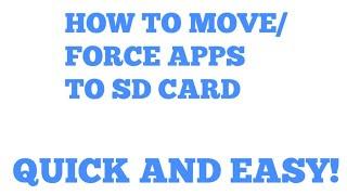 HOW TO MOVE/FORCE APPS TO EXTERNAL STORAGE!