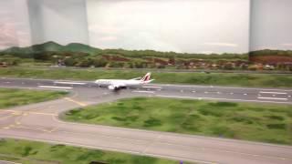 Plane landing at Miniature World in Hamburg