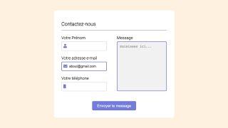 Comment créer un Beau Formulaire de Contact en HTML & CSS !