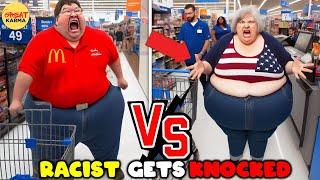 Racist Karens KNOCKED OUT COLD And Getting Instant Karma in Walmart! | GREAT KARMA