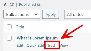 Disable "Trash" Option in WordPress