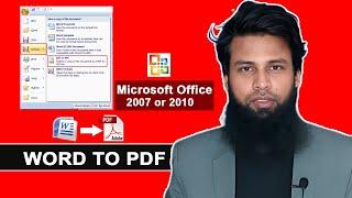 how to Microsoft Office 2007 Save as PDF or XPS enable for windows। Ms office file Save Word to PDF