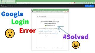 Access blocked: This app's request is invalid. || Google login error redirect_uri_mismatch || #react