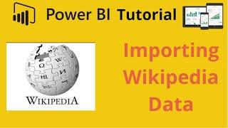 How to connect power bi with Wikipedia website and import data