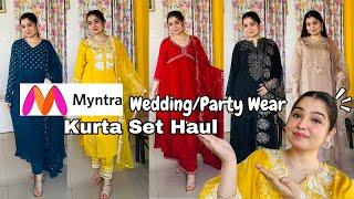 Best Designer Myntra Wedding Wear/Party wear Kurta Sets Haul || MYNTRA HAUL 2024 || TRY-ON HAUL