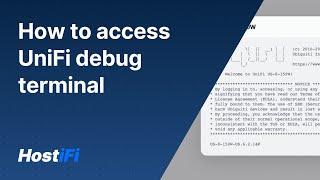 UniFi - How to access the debug console