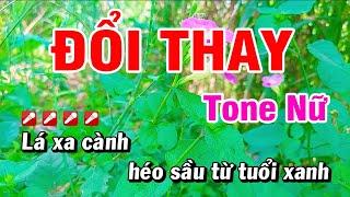 Karaoke Đổi Thay Tone Nữ Nhạc Sống | Hoài Phong Organ